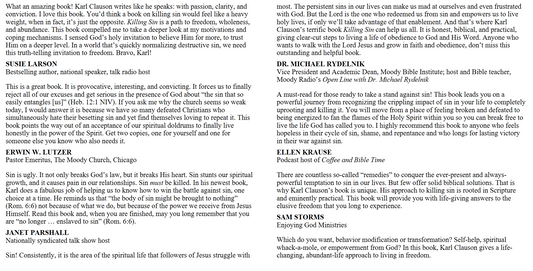 Killing Sin - Conquer the One Thing That Is Defeating You (Digital book)