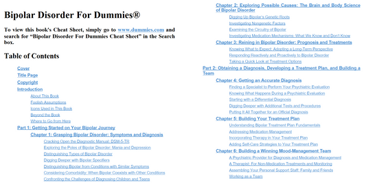 Bipolar Disorder For Dummies, 4th Edition (Digital book)