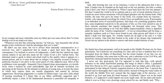 The great Gatsby by Scott Fitzgerald (Digital book)