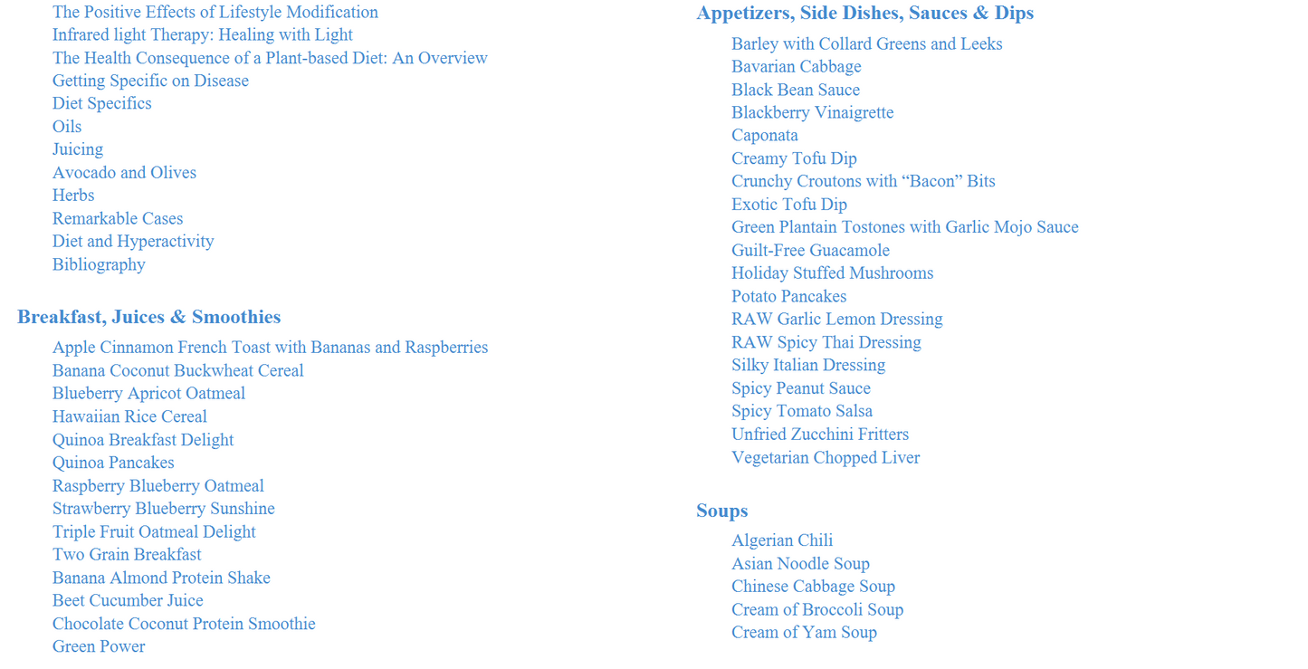 Curing the incurable -cook book- (Digital book)