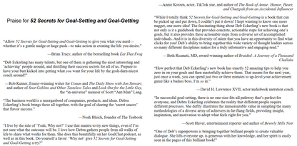 52-secrets for goal setting and goal getting (Digital book)