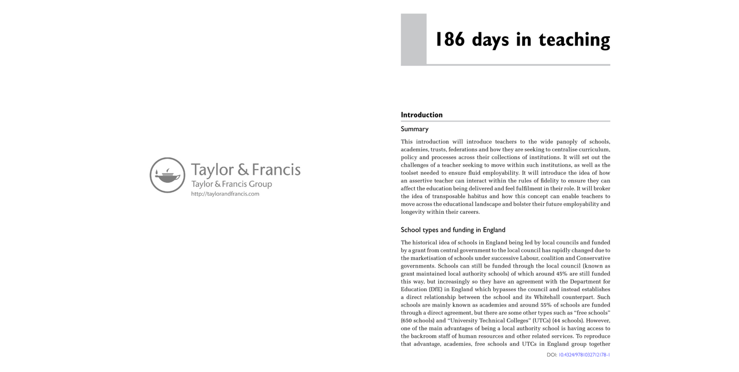 186 Days in Teaching - A Month-by-Month Guide to Being a Secondary Teacher by James Shea, Mohammed A. Amin (Digital book)