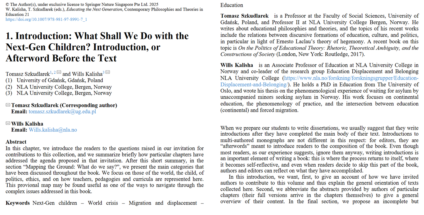 Educating the Next Generation - Reflections on Crises, Migration, and Education by Wills Kalisha, Tomasz Szkudlarek (Digital book)