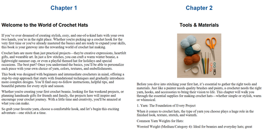 Cozy Crochet Hats - 7 Stylish and Beginner-Friendly Patterns from Baby Beanies to Trendy Bucket Hats (Digital book)