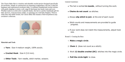 Cozy Crochet Hats - 7 Stylish and Beginner-Friendly Patterns from Baby Beanies to Trendy Bucket Hats (Digital book)