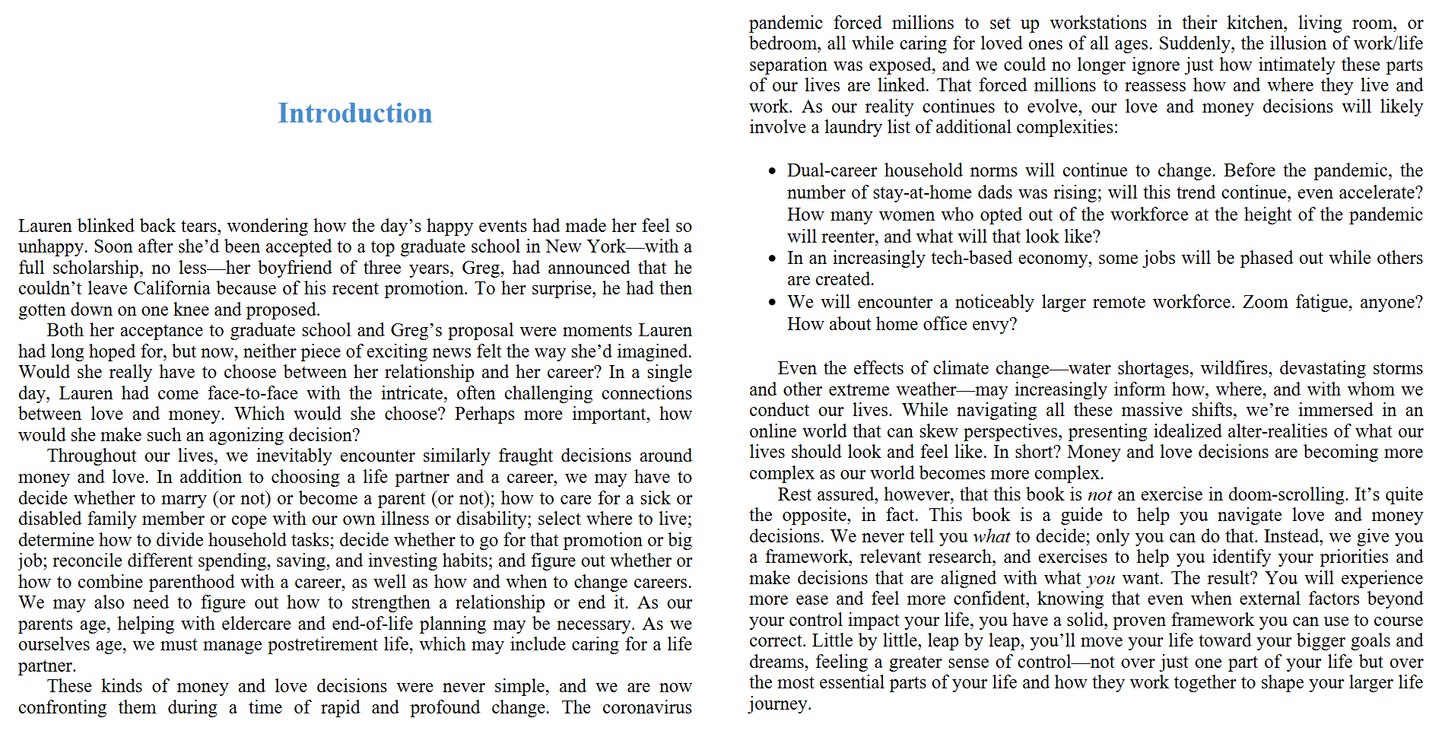 Money and Love - An Intelligent Roadmap for Life’s Biggest Decisions (Digital book)