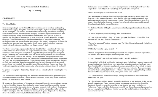 Harry Potter and The Half-Blood Prince (Digital book)