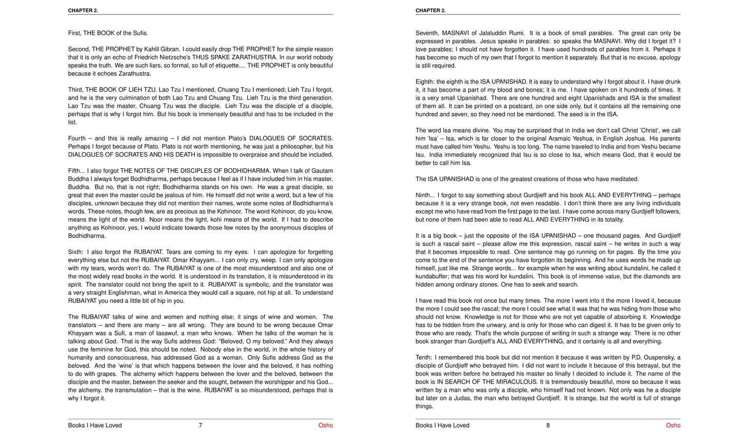 Books i have loved by Osho (Digital book)