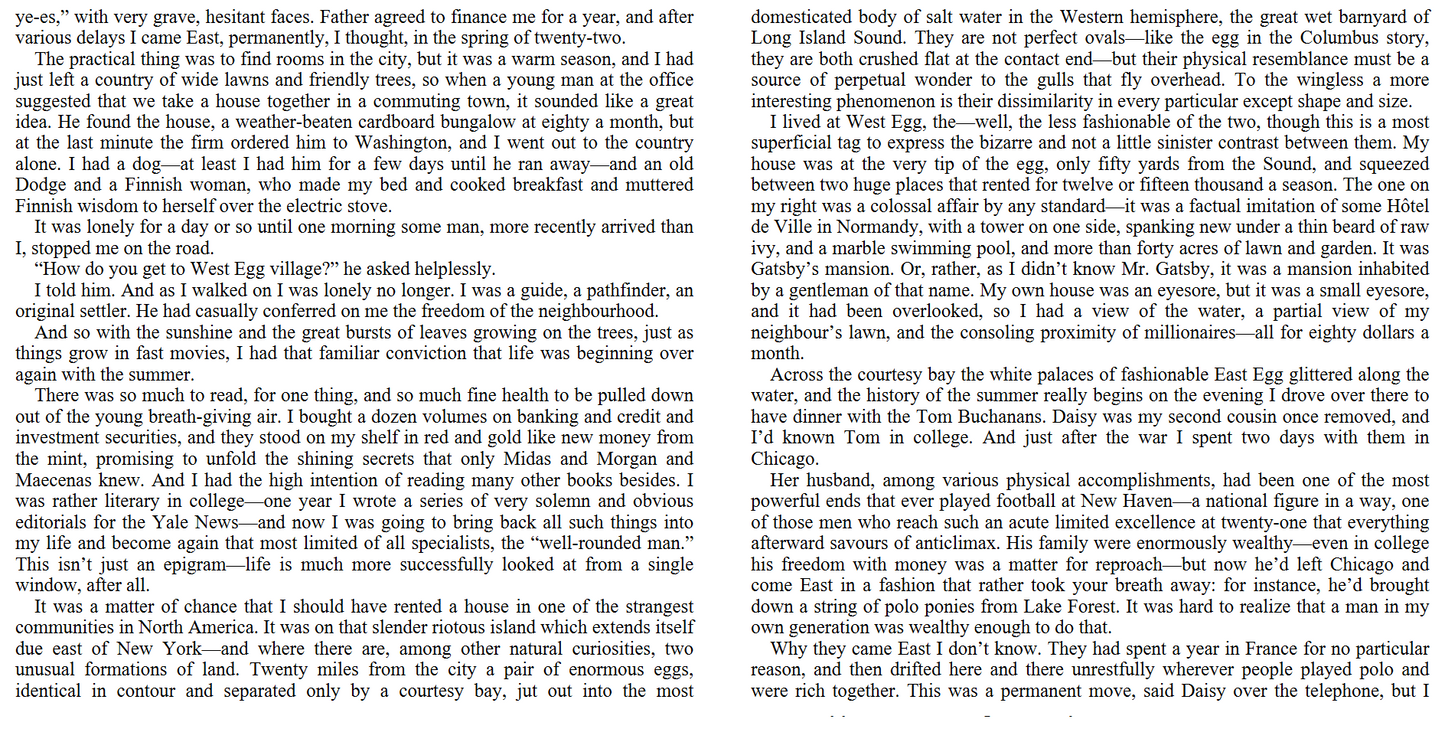 The great Gatsby by Scott Fitzgerald (Digital book)