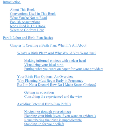 Birth Plans For Dummies (Digital Book)