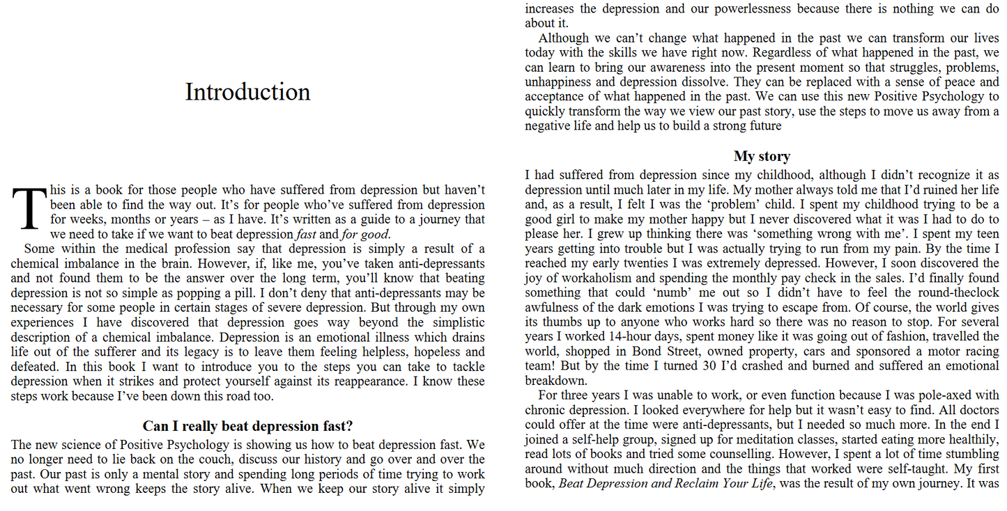 Beat Depression Fast: 10 Steps to a Happier You Using Positive Psychology (Digital Book)