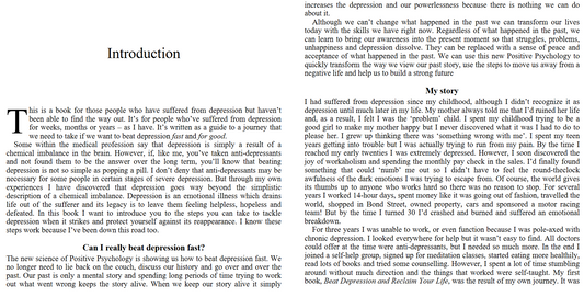 Beat Depression Fast: 10 Steps to a Happier You Using Positive Psychology (Digital Book)