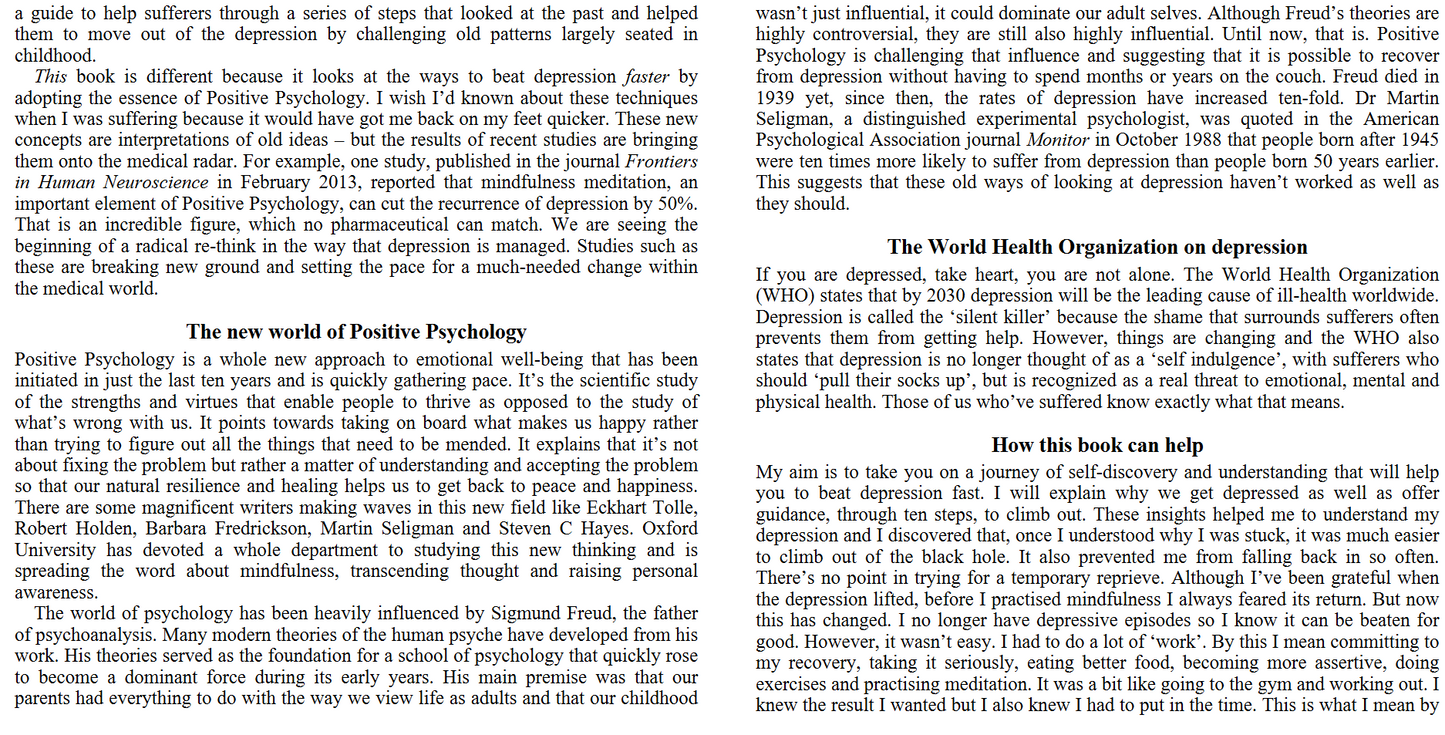 Beat Depression Fast: 10 Steps to a Happier You Using Positive Psychology (Digital Book)